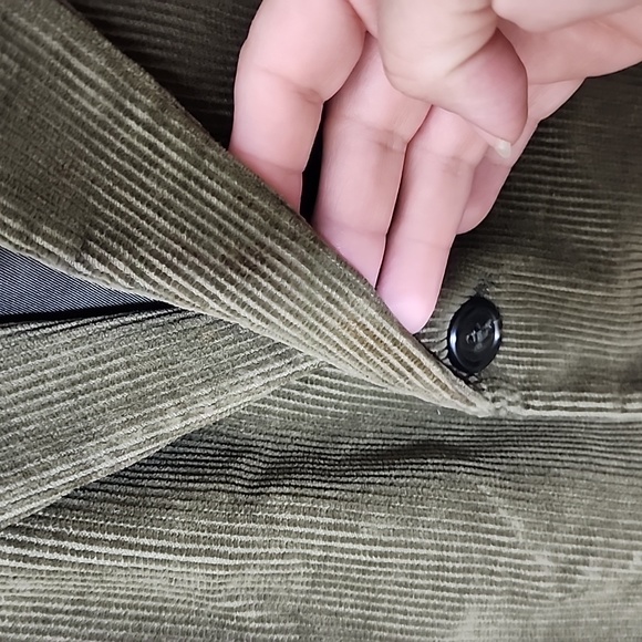 Land's End corduroy olive green lined jacket size 43L - Picture 2 of 14
